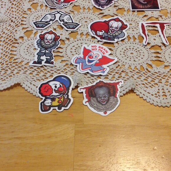 Scary Clowns IT Stickers for computers, laptops, lockers, crafts, scrapbooks - Picture 5 of 5
